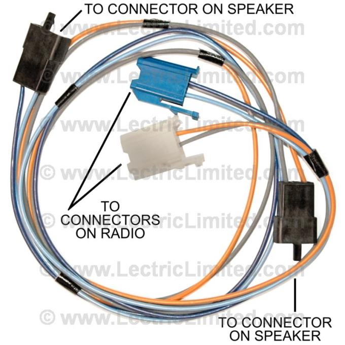 Lectric Limited 1978-1982 Chevrolet Corvette Speaker Harness VRR7882ST