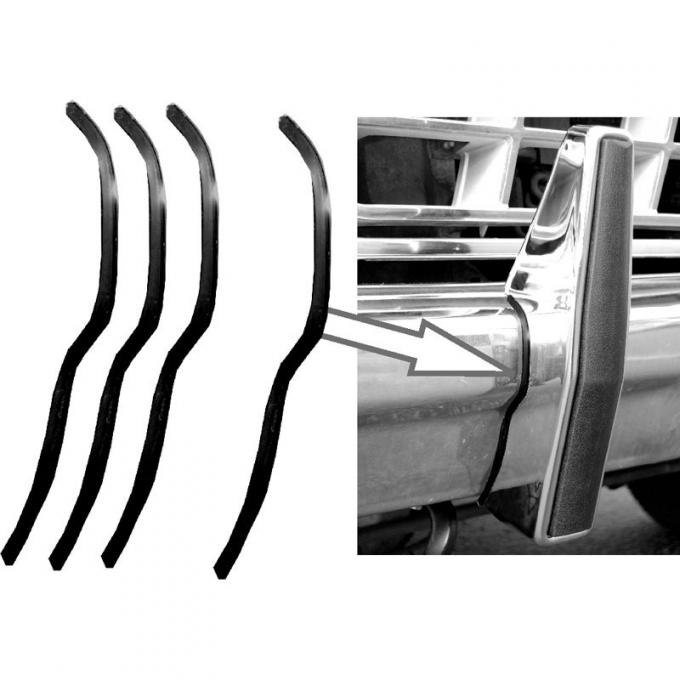 Dennis Carpenter Front Bumper Guard To Bumper Seal - 1964-86 Ford Truck, 1966-86 Ford Bronco C4TZ-17997-SET