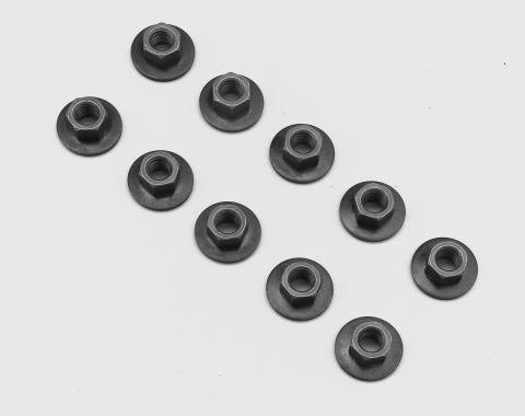 Detroit Muscle Technologies 1970 Dodge / Plymouth Mopar B Body 70 Roadrunner GTX Front Rubber Bumper Guards "Eyebrows" Nuts 10pc CHR6025011-10