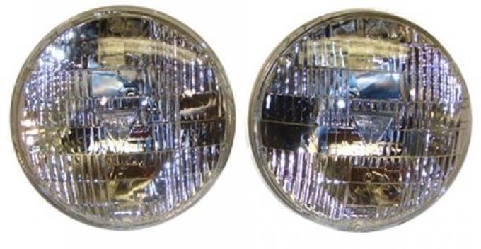 T3 Headlight Headlamp Set, OE Style Ribbed Design, Pair