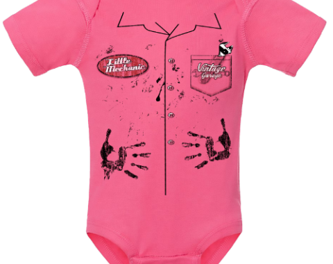 Rabbit Skins Vintage Little Mech Onesie Pink