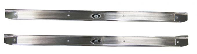 Chevelle Sill Plates, With Fisher Emblems, For 2-Doors Cars, 1968-1972