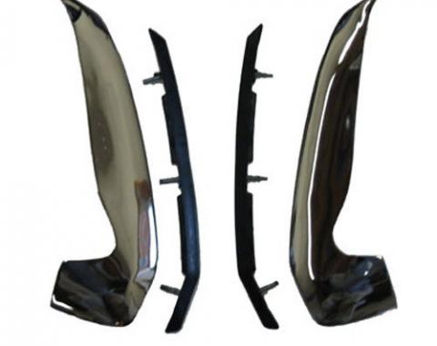 Chevelle Bumper Guards, Front With Cushions, 1971-1972