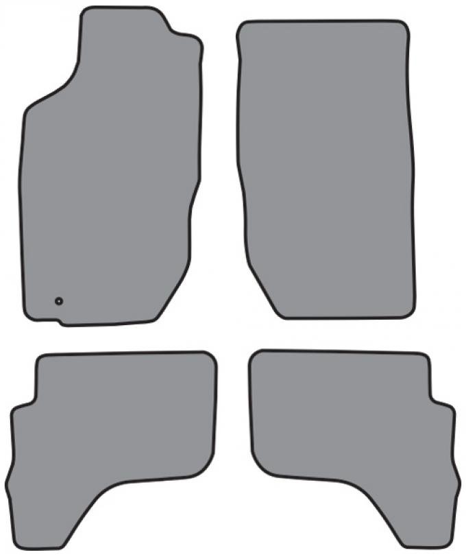 ACC 2001-2004 Toyota Tacoma Double Cab Floor Mat 4pc (FM301F FM301R) Cutpile