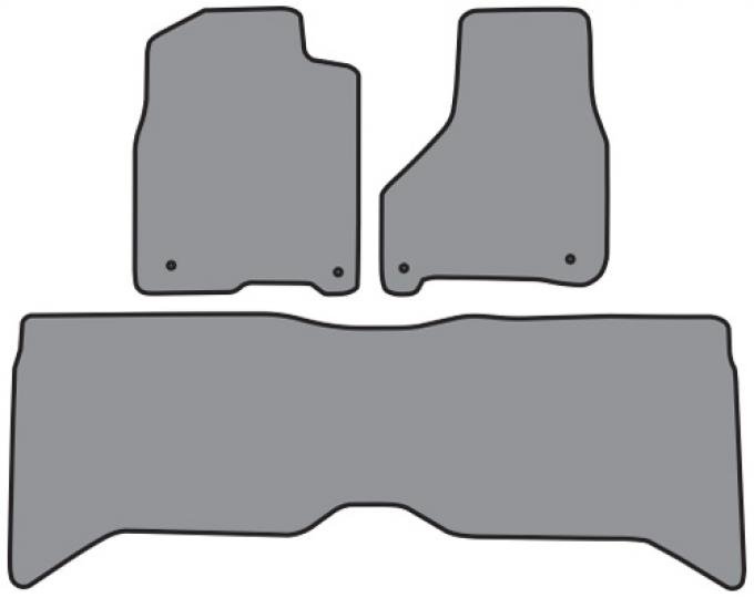 ACC 2011-2018 Ram 3500 Crew Cab 2pc Frts & 1pc Rr Floor Mat (P610 P610R) Cutpile