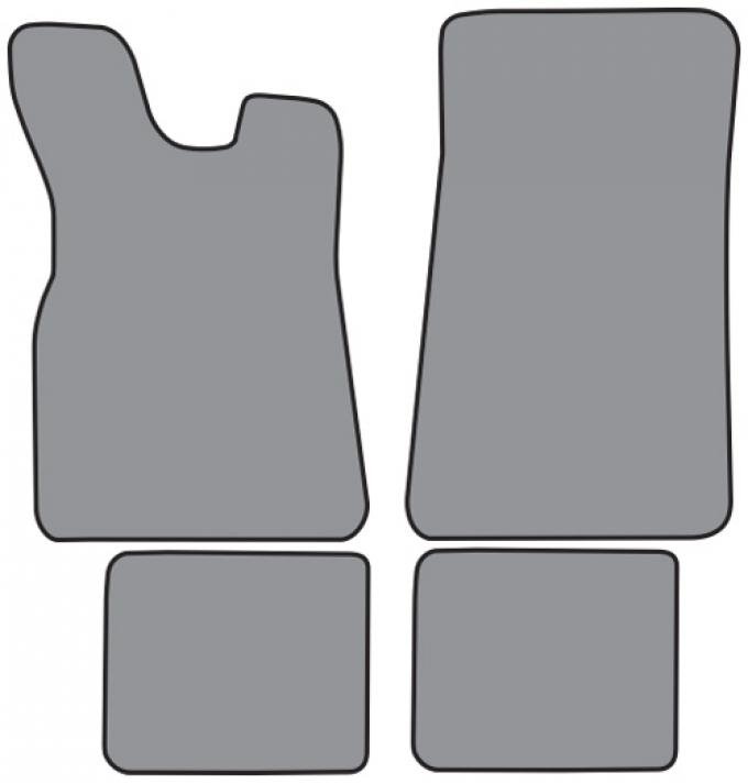 ACC 1986 Nissan 720 Ext Cab Floor Mat 4pc (DA664F FM18R) Cutpile