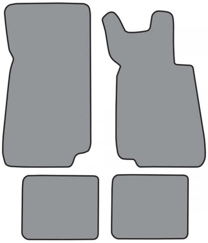 ACC 1984-1985 BMW 318i Floor Mat 4pc (BM533F FM18R) Cutpile