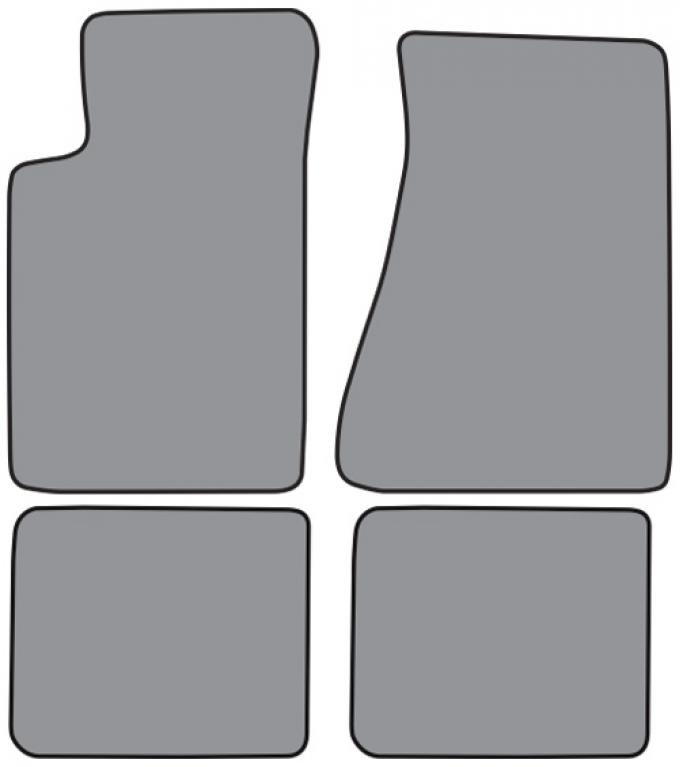 ACC 1985-1992 Pontiac Firebird Trans Am Molded Floor Mat 4pc (FM04F FM18R) Cutpile