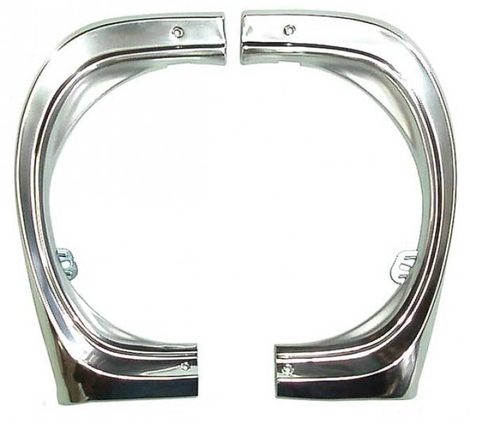Ted Williams Enterprises LLC Headlamp Eyebrow Moldings, LH/RH Pair, 65 Chevy II Nova C-D2-1410