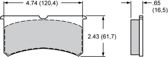 Wilwood Brakes Street Performance / Racing Pads - Plate: 7416 - Compound: BP-20 150-9415K