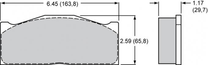 Wilwood Brakes High-Temperature Racing Pads - Plate: 8430 - Compound: PolyMatrix A 15A-5869K-B