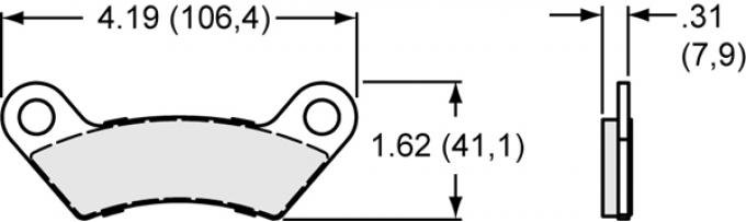 Wilwood Brakes Power Sports / Industrial Pads - Plate: 10008 - Compound: Sintered Metallic 150-11648K