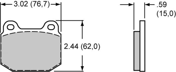Wilwood Brakes Street Performance / Racing Pads - Plate: D961 - Compound: PM - ProMatrix 150-8970K