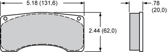 Wilwood Brakes High-Temperature Racing Pads - Plate: 9220 - Compound: PolyMatrix H 15H-8113K-B