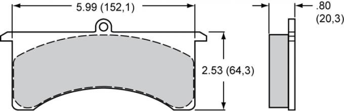 Wilwood Brakes High-Temperature Racing Pads - Plate: 7520 - Compound: BP-40 150-12246K-B