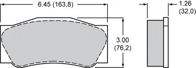 Wilwood Brakes High-Temperature Racing Pads - Plate: 4632 - Compound: PolyMatrix A 15A-10836K