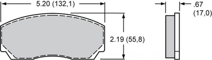 Wilwood Brakes High-Temperature Racing Pads - Plate: 8517 - Compound: PolyMatrix J 15J-10019K