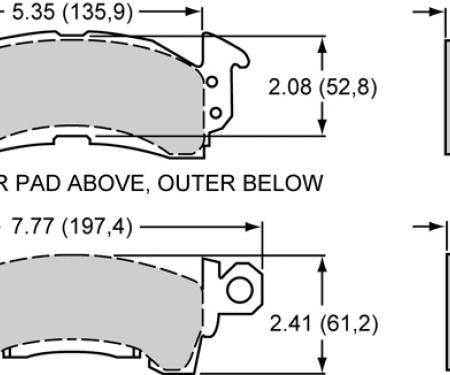 Wilwood Brakes Street Performance / Racing Pads - Plate: D52 - Compound: BP-10 150-8939K