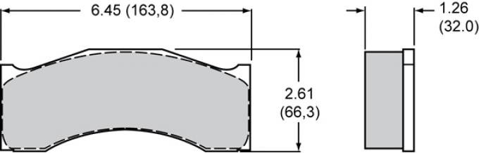 Wilwood Brakes High-Temperature Racing Pads - Plate: 4732 - Compound: PolyMatrix A 15A-10869K