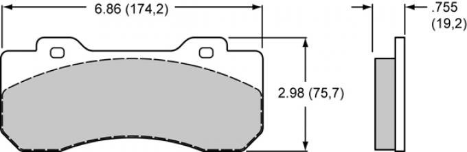 Wilwood Brakes Street Performance / Racing Pads - Plate: 10120 - Compound: BP-20 150-13773K