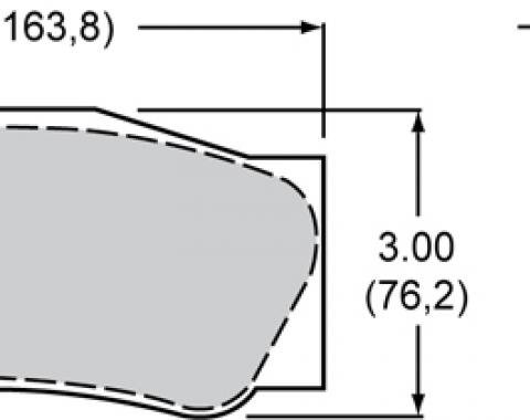 Wilwood Brakes High-Temperature Racing Pads - Plate: 4632 - Compound: PolyMatrix J 15J-10838K