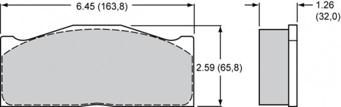 Wilwood Brakes High-Temperature Racing Pads - Plate: 8432 - Compound: PolyMatrix A 15A-10194K-B