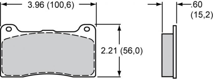 Wilwood Brakes High-Temperature Racing Pads - Plate: 7816 - Compound: BP-40 150-12248K