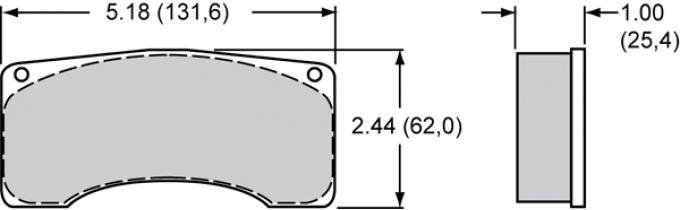 Wilwood Brakes High-Temperature Racing Pads - Plate: 9225 - Compound: PolyMatrix A 15A-10154K