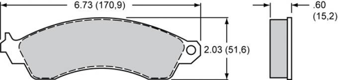 Wilwood Brakes Street Performance / Racing Pads - Plate: D412 - Compound: PolyMatrix E 15E-8298K
