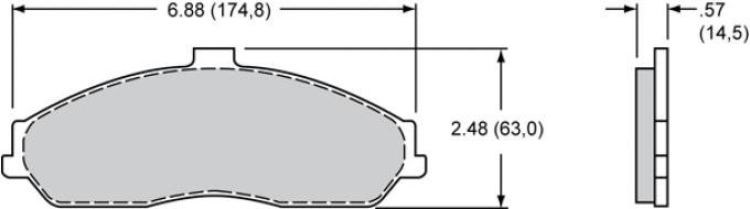 Wilwood Brakes Street Performance / Racing Pads - Plate: D731 - Compound: PolyMatrix E 15E-7442K