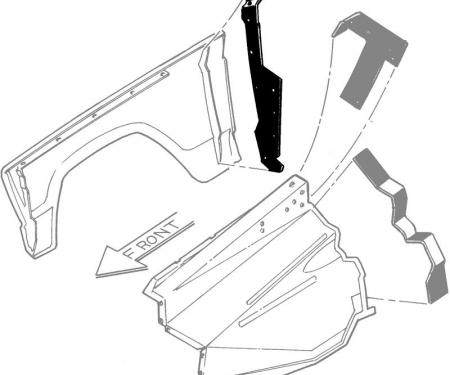Dennis Carpenter Fender Seal - 1967-72 Ford Truck     C7TZ-16246-PR