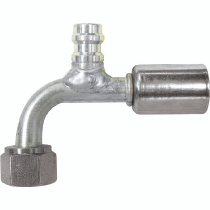 Vintage Air Beadlock O-Ring Fittings with 134a Service Ports NO 6 Hose Fitting - 90 degree With Port 35531-VUG