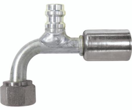 Vintage Air Beadlock O-Ring Fittings with 134a Service Ports NO 6 Hose Fitting - 90 degree With Port 35531-VUG