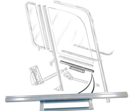 Dennis Carpenter Door Glass Lift Channel - 1957-60 Ford Truck B7C-8121458-A