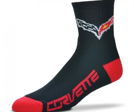 C7 Corvette Team Color Quarter Crew Sock