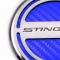 2008-2018 Chrysler 300 Fluid Cap Cover Set 6pc Stingray Font Carbon Fiber Blue | Blue Carbon Fiber