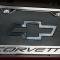 C5 Corvette License Plate Frame w/CORVETTE Inlay - Brushed Stainless, Choose Color Inlay 032050