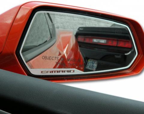 American Car Craft 2010-2013 Chevrolet Camaro Mirror Trim Side View Satin "Camaro Style" 2pc 102056