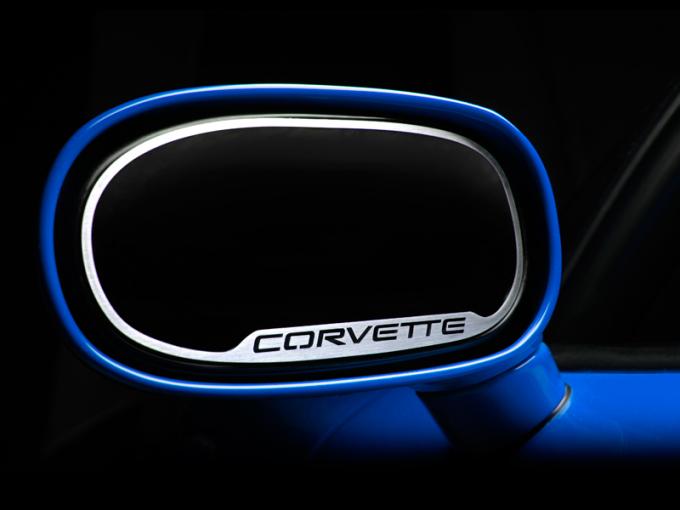 American Car Craft Mirror Trim Side View Corvette Style 2pc GM Licensed 032013