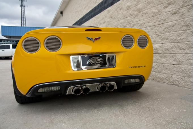 American Car Craft 2005-2013 Chevrolet Corvette Taillight Covers" New Billet Style" w/ Black out Kit 8pc 042129