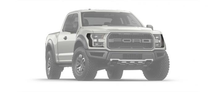 American Car Craft 2017 Ford F-150 Extended Fender Insert Headlight Trim Carbon Fiber Wrap Vinyl 2pc 772053