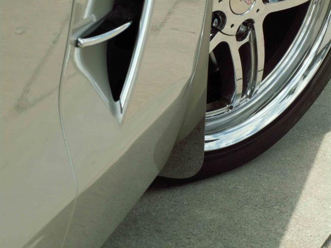 American Car Craft 2005-2013 Chevrolet Corvette Mud Guards Polished Front 042077