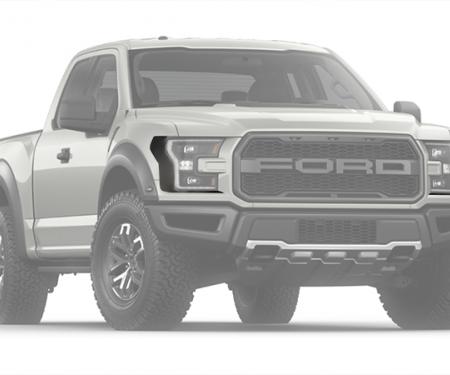 American Car Craft 2017 Ford F-150 Extended Fender Insert Headlight Trim Carbon Fiber Wrap Vinyl 2pc 772053