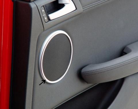 American Car Craft 2008-2009 Pontiac G8 Speaker Trim Bezels Polished Front Door 2pc 4 7/8" OD 221009
