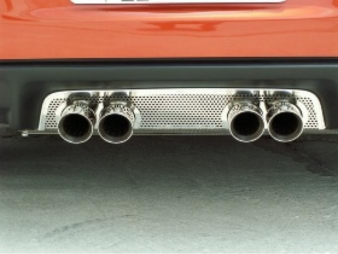 American Car Craft 2005-2013 Chevrolet Corvette Exhaust Filler Panel Stock Exhaust Perforated 042002