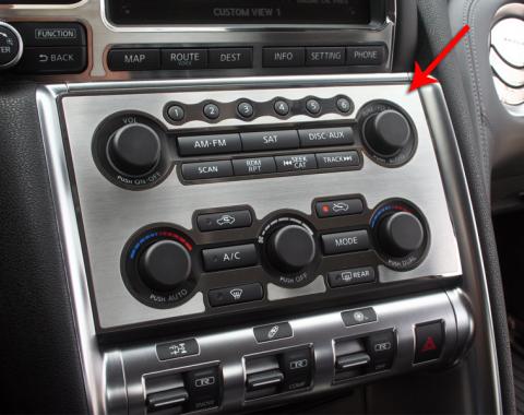 American Car Craft 2010-2013 Nissan GT-R A/C- Radio Control Trim Plate 161008