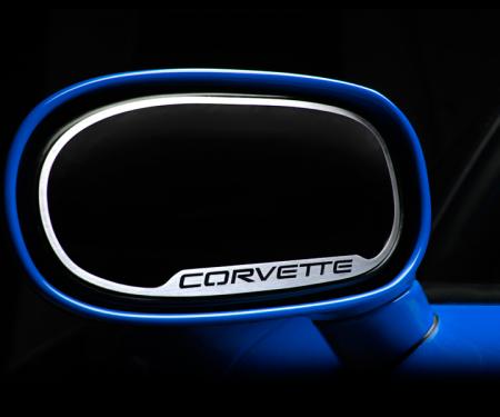 American Car Craft Mirror Trim Side View Corvette Style 2pc GM Licensed 032013