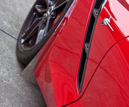 American Car Craft 2015-2019 Chevrolet Corvette Mud Guards Polished w/ Carbon Fiber Backing 2pc Rears Only 052091