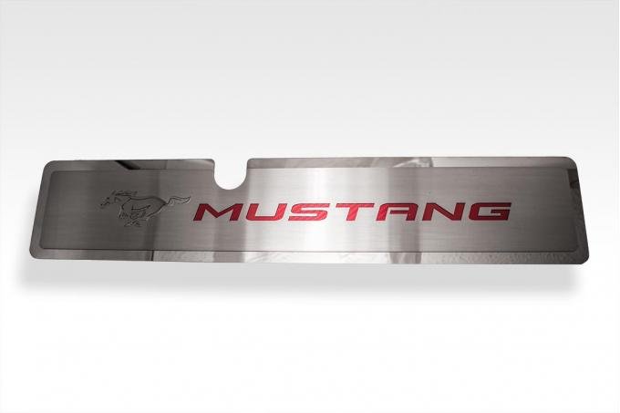 2015-2017 Mustang GT/EcoBoost - Radiator Cover Vanity Plate 'Pony & MUSTANG' - Brushed, Choose Color 273070