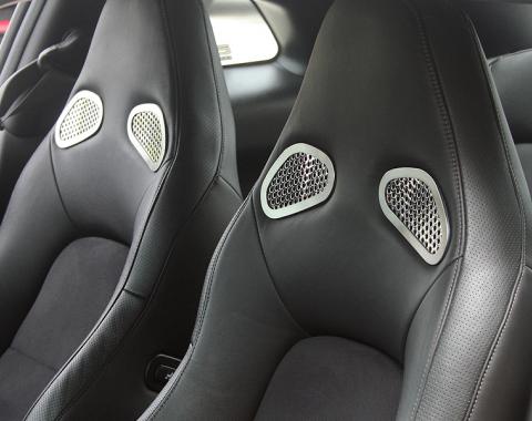 American Car Craft 2010-2013 Nissan GT-R Front Seat Trim Plates Perforated 4pc 161012